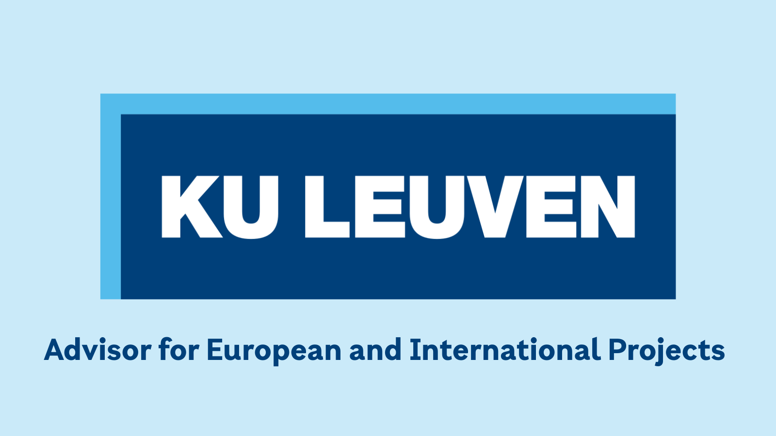 Advisor for European and International Projects