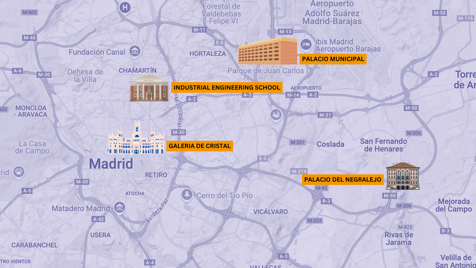 Map of Madrid