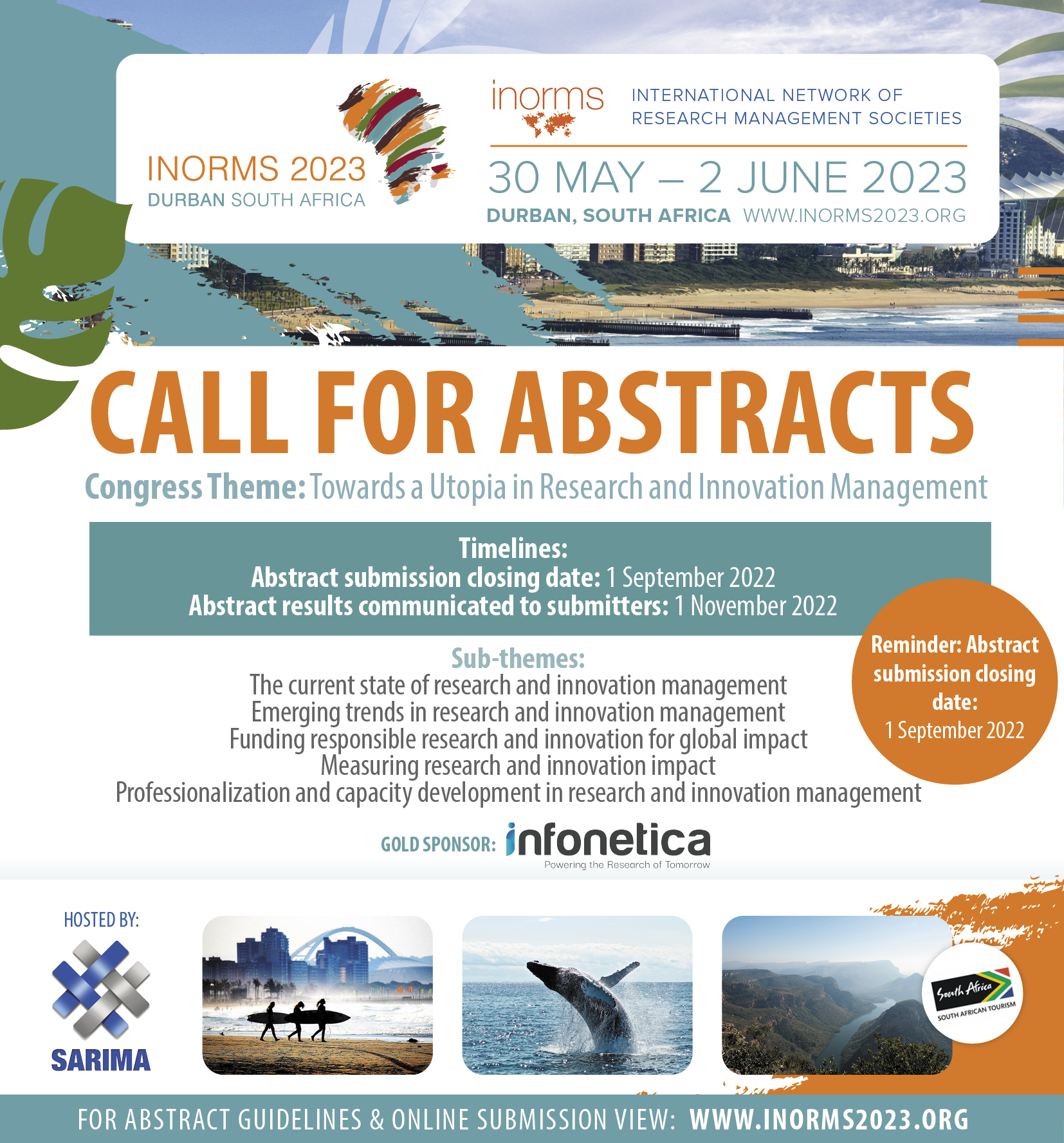 2023 INORMS Congress - Abstract Submissions Close September 1 2022