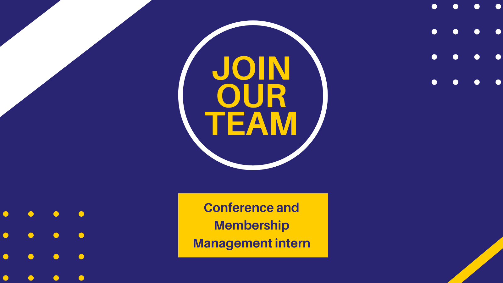 Conference and Membership Management intern 2024