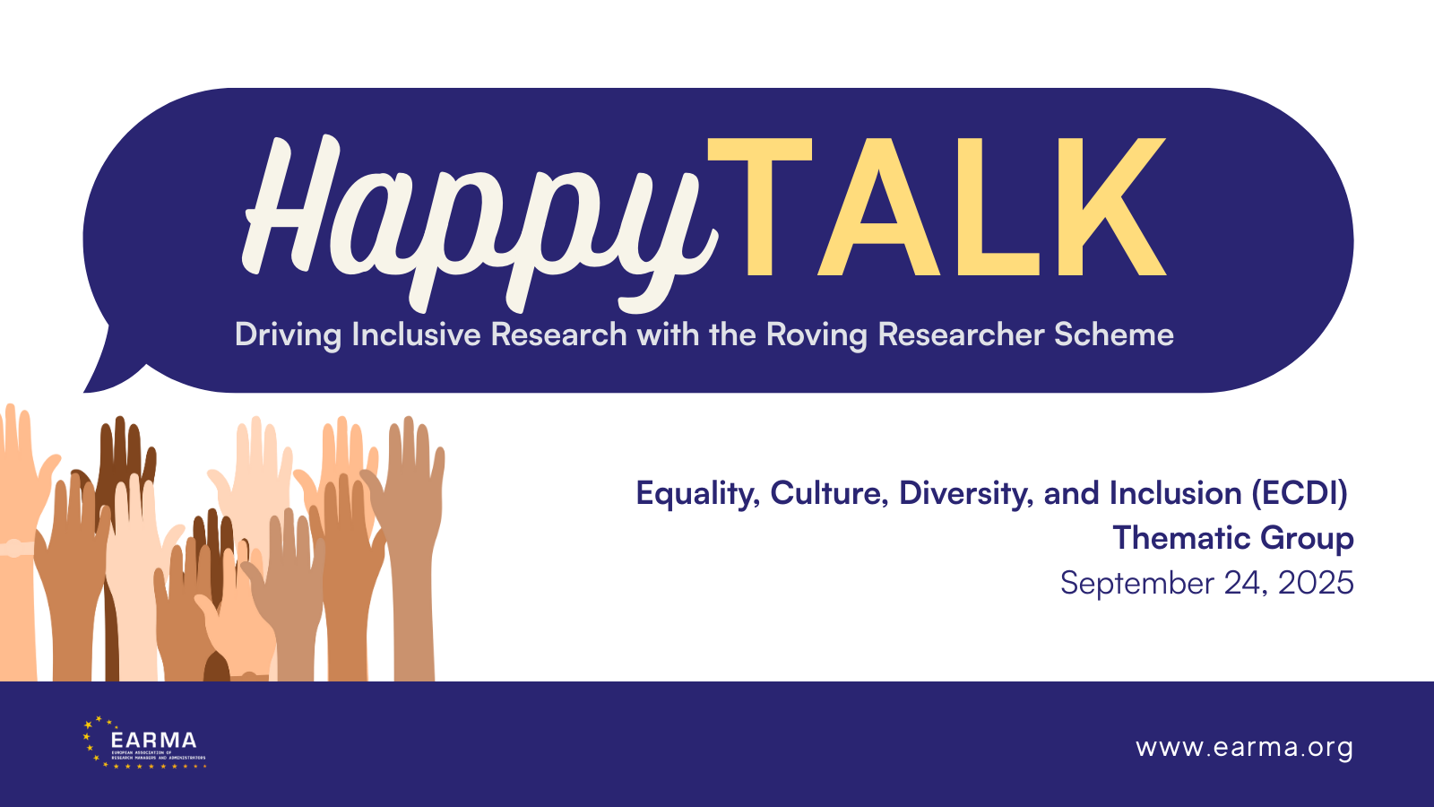 Join our next Happy Talk: Driving Inclusive Research with the Roving Researcher Scheme